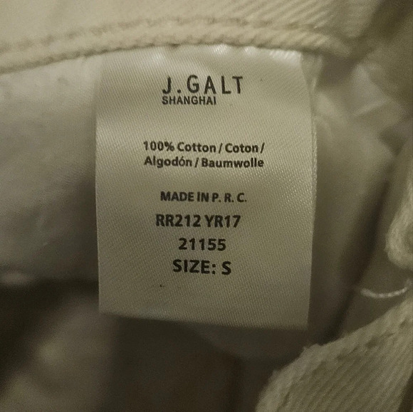 Brandy Melville J. Galt Brielle Bootcut Low Rise Jeans. Cream. Size small - Picture 8 of 10